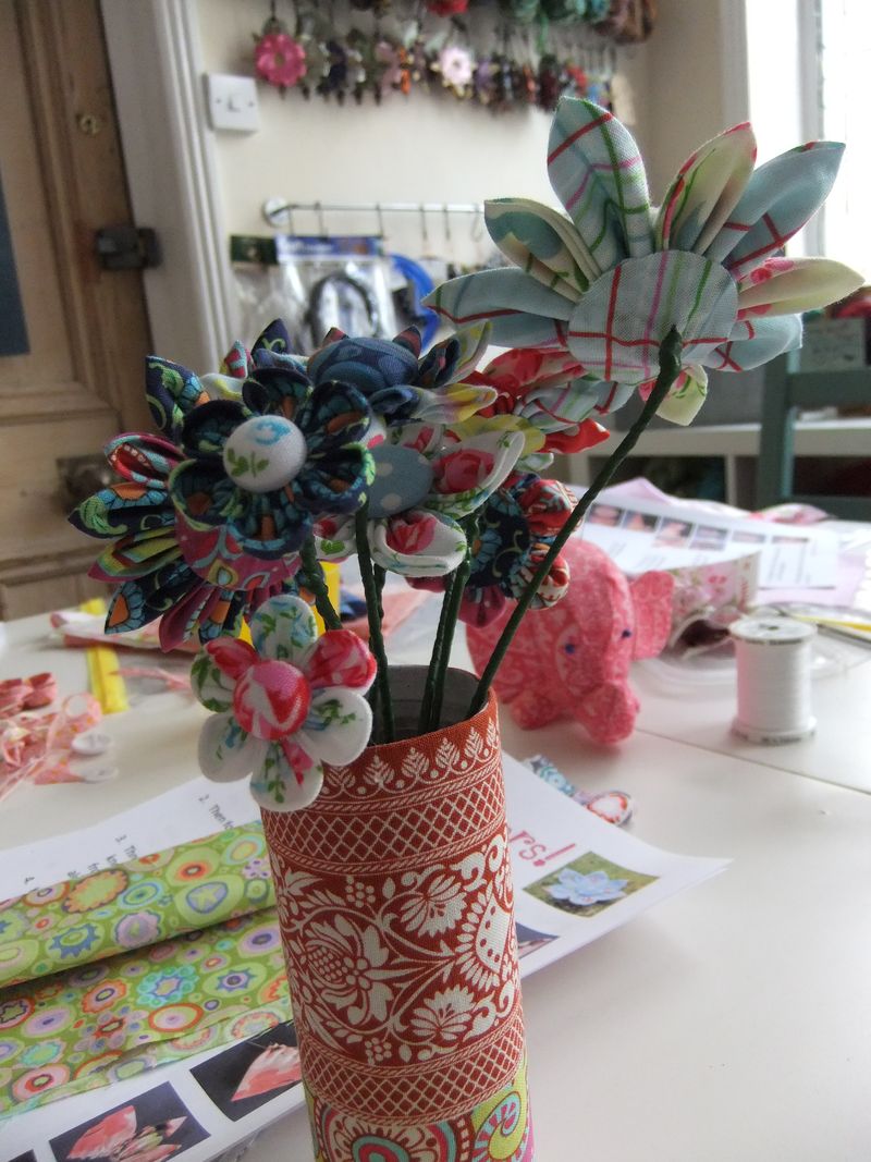 Fabric Flowers August 2012 012
